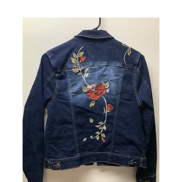 Royalty For Me Jackets & Blazers - Royalty for Me Embroidered Denim Jean Jacket size S